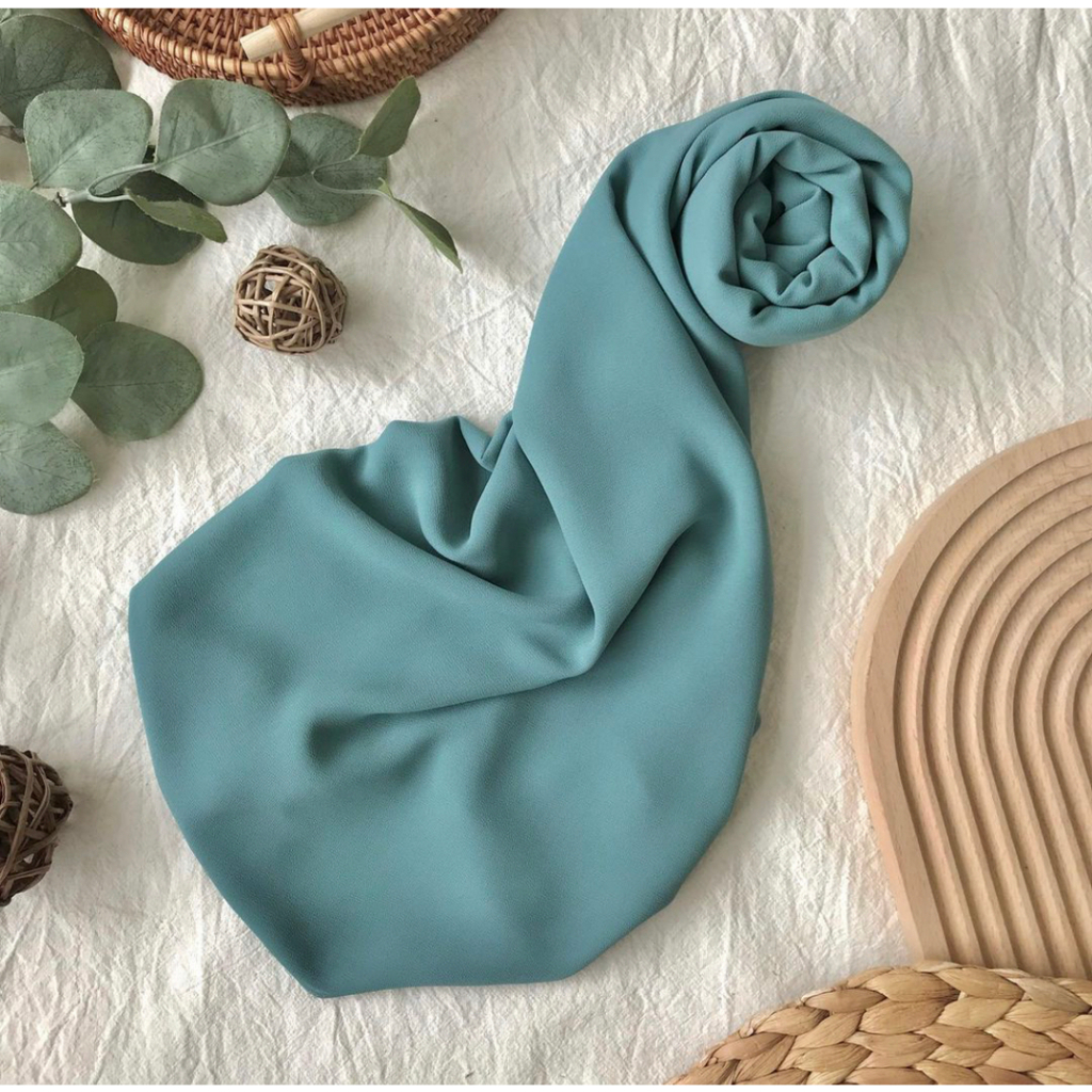 ORKED INSTANT SHAWL PLAIN - METAL BLUE