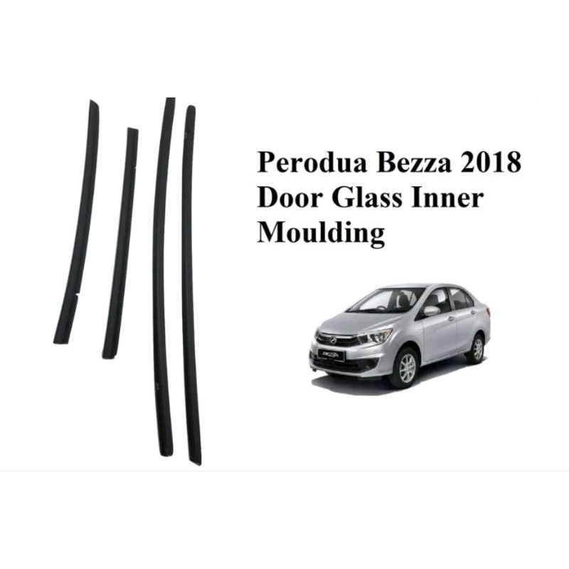 PERODUA BEZZA DOOR GLASS INNER MOULDING INNER DALAM GETAH MOULDING ...