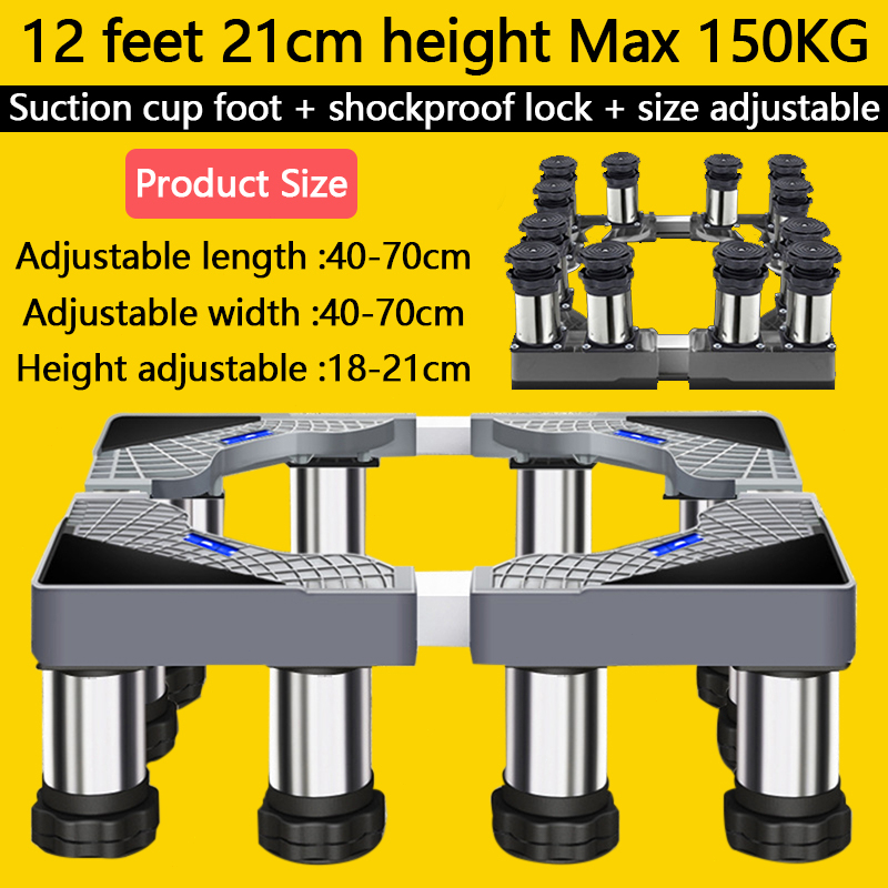 Max 200KG Fridge Stand 12 Foot Washing Machine Heavy Duty Base