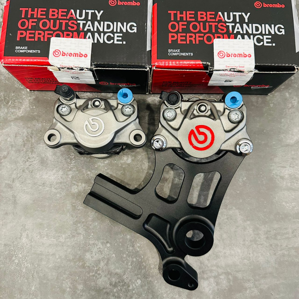 MT09 V2 REAR ORIGINAL BREMBO P34 SLIVER RED LOGO 2POT CALIPER SIAP