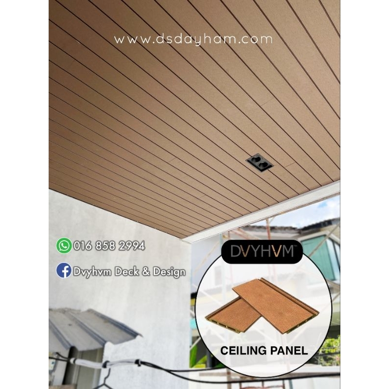 DVYHVM WPC Composite Ceiling Panel Mix Yellow Colour Suitable for Both ...