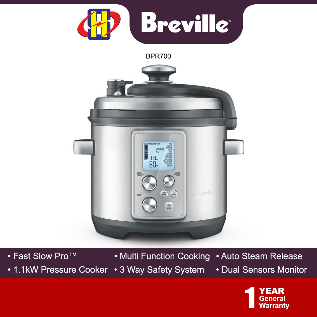 Breville Pressure Cooker 1100W Multi Function Cooking Dual