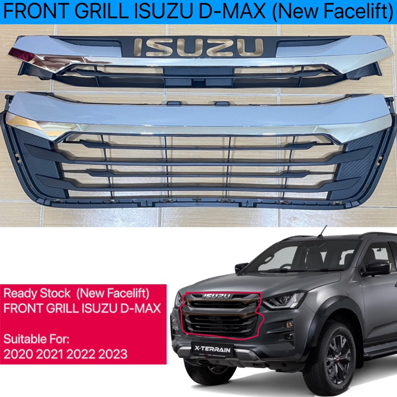 Ready Stock Isuzu Dmax Front Grill New Facelift Shopee Malaysia