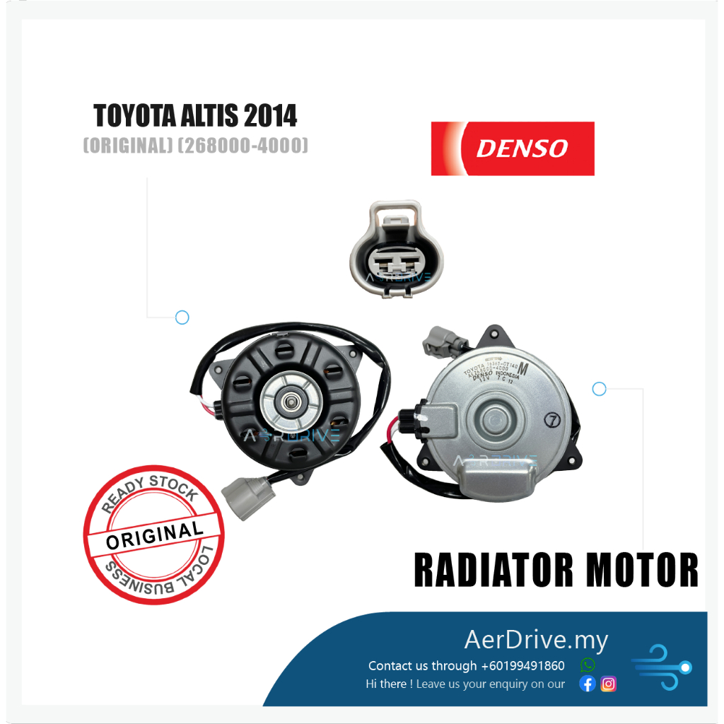 ORIGINAL DENSO TOYOTA ALTIS 2014 ZZE141 / ZRE172 RADIATOR MOTOR ...