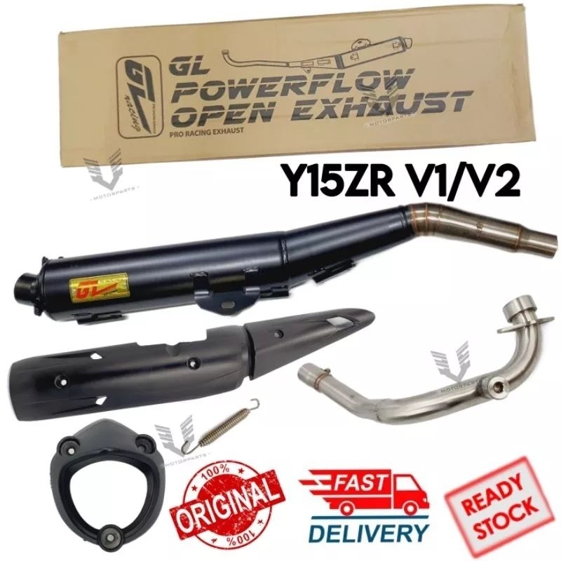 GL RACING Y15ZR V1 V2 32MM 35MM EXHAUST RACING STANDARD CUTTING POWER