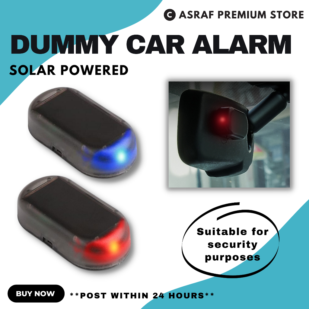Solar Powered LED Car Fake Security Light Simulated Dummy Alarm ...