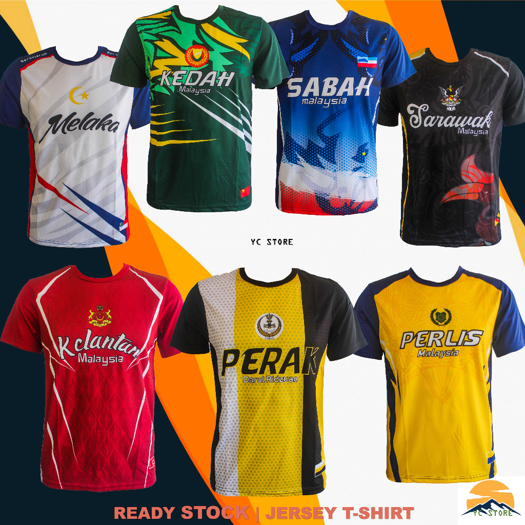 JERSEY MELAKA KEDAH SABAH SARAWAK KELANTAN PERAK PERLIS [P2] | Shopee ...