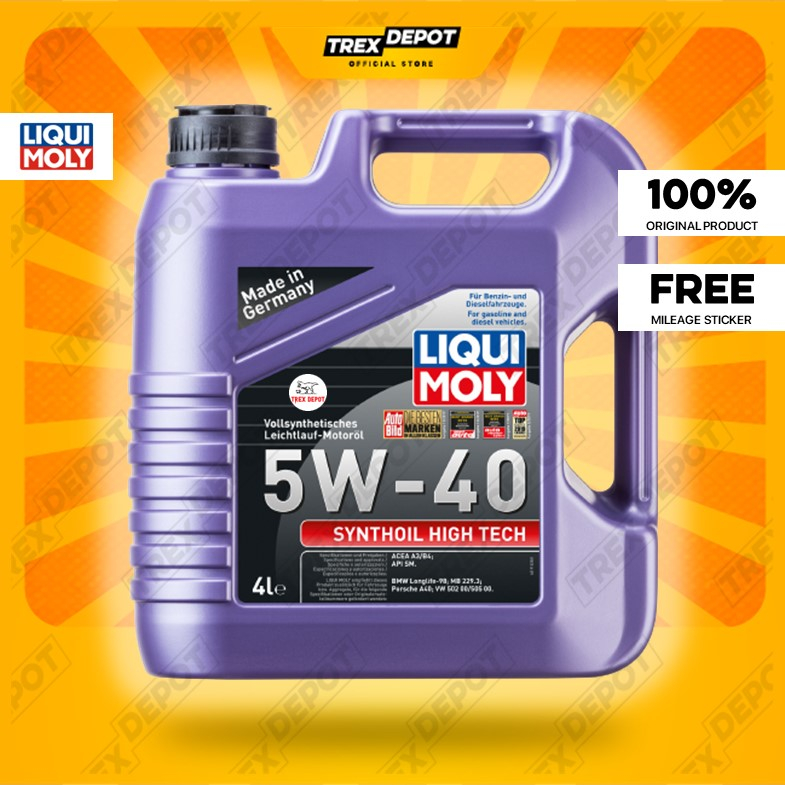 LIQUI MOLY Synthoil High Tech Fully Synthetic Engine Oil 5W40 (4L