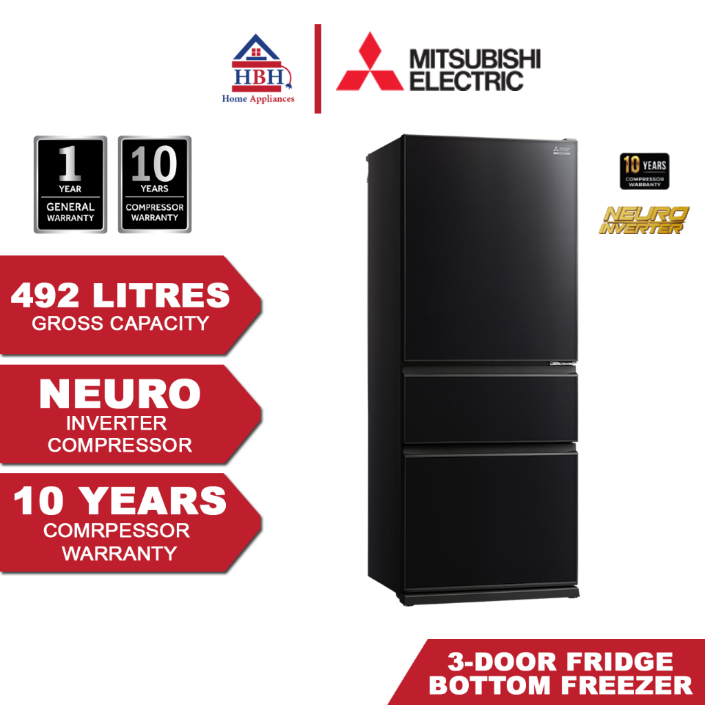 Mitsubishi 492 litre multi drawer deals refrigerator