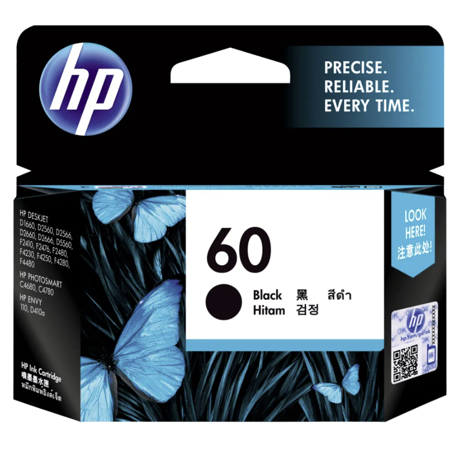 HP 60 Black Original Ink Cartridge (EXPIRED 02/2021) Shopee Malaysia