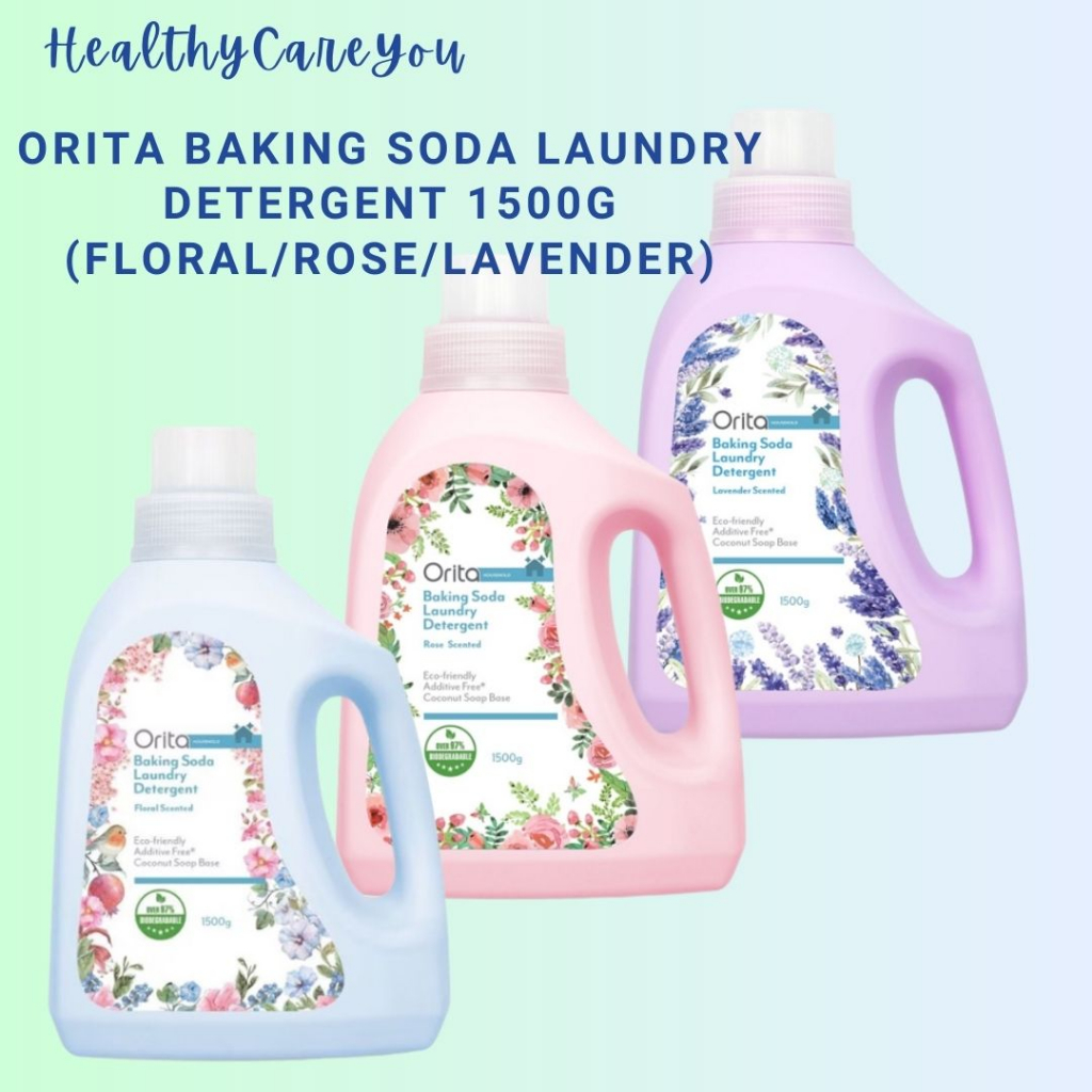 ORITA Baking Soda Laundry Detergent 1500g (Floral/Rose/lavender