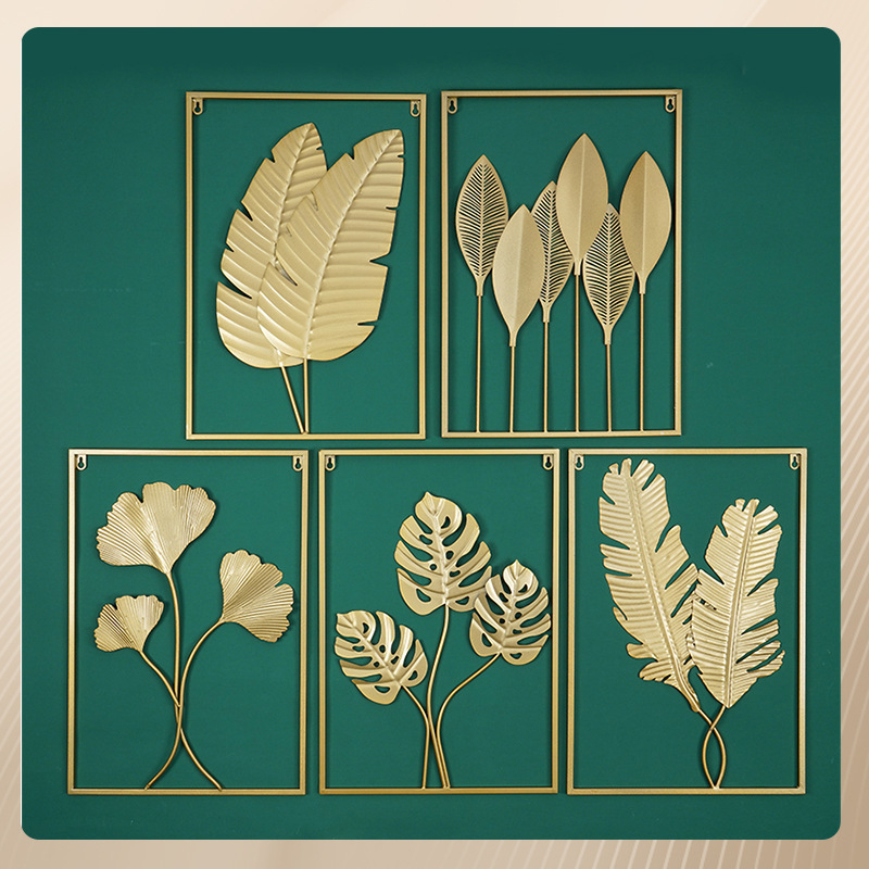 Wall Metal Hanging Paintings Tropical Plants Wall Decorations Living