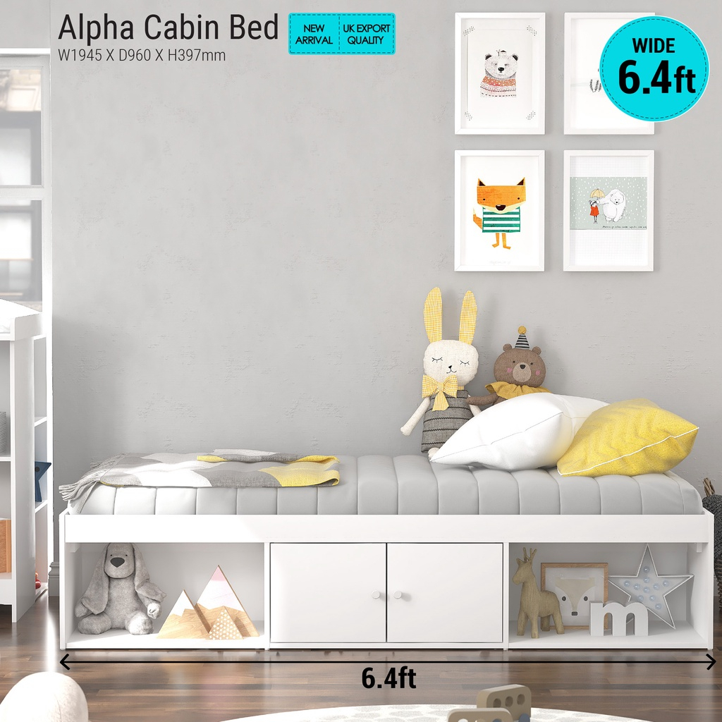 Synergy House Mico Mid Sleeper bed Kid Bedframe with Multifunction