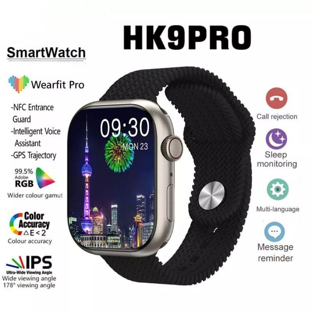 Smart Watch Hk9 Pro Amoled Serie 8 Negro