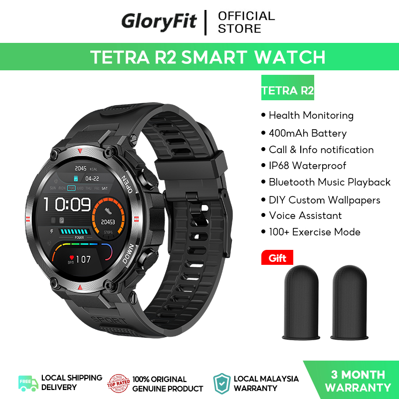 Gloryfit Tetra R2 Smart Watch Men'S Bluetooth Call Touch Screen