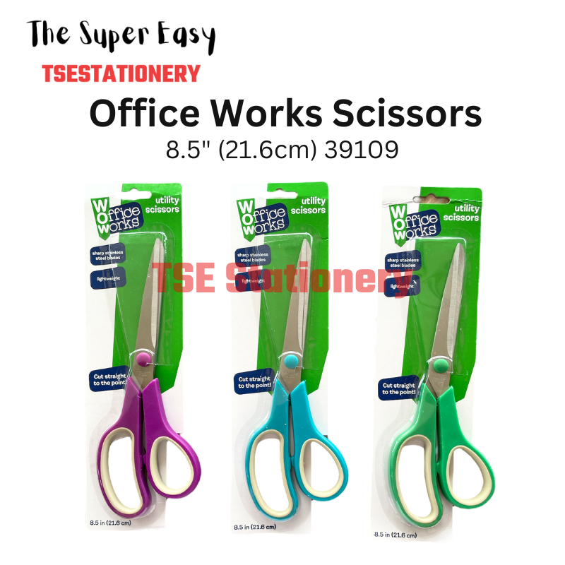 Office Works / Fuda 39109 SSF008 21.6CM / 8.5 Inch Sharp Head Scissor ...