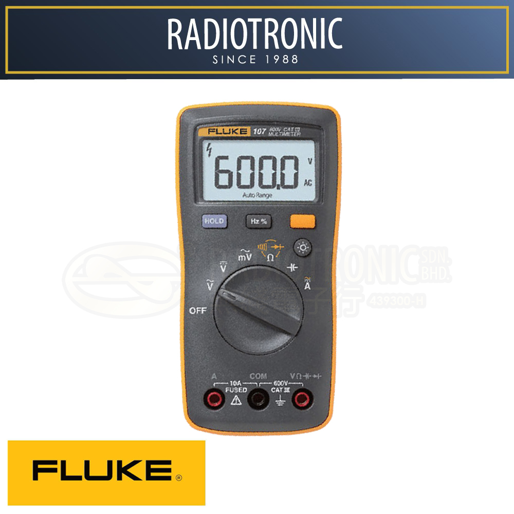 FLUKE 107 Palm-sized, CAT III Digital Multimeter | Shopee Malaysia