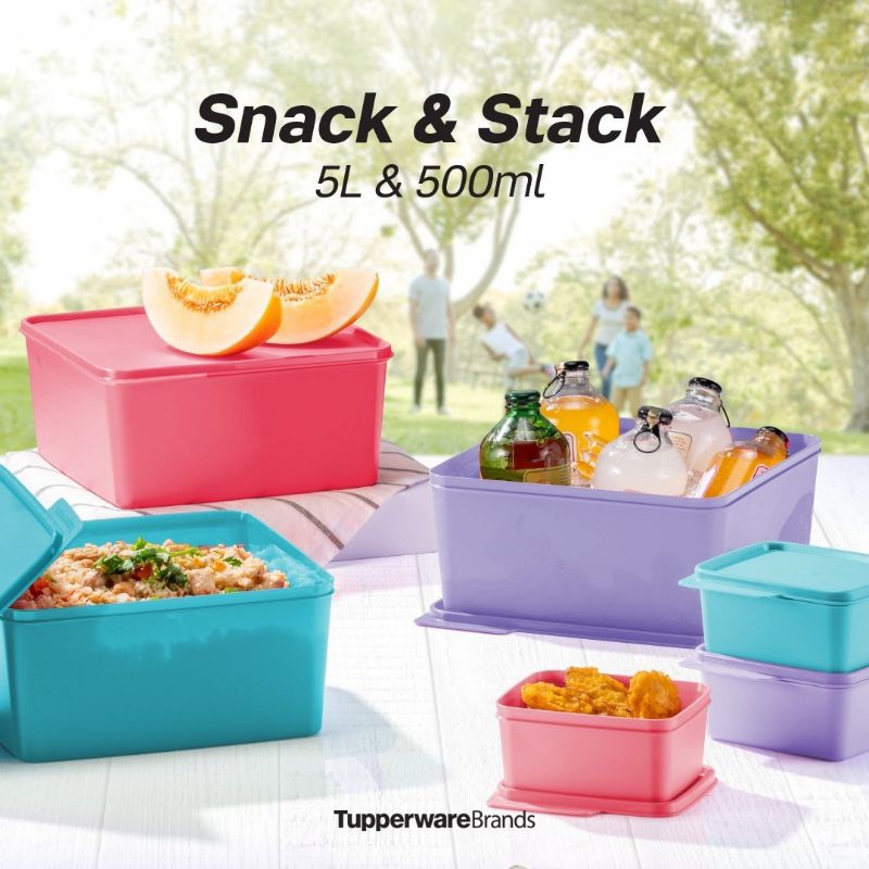 Tupperware Snack & Stack 5.0L / 500ml | Shopee Malaysia