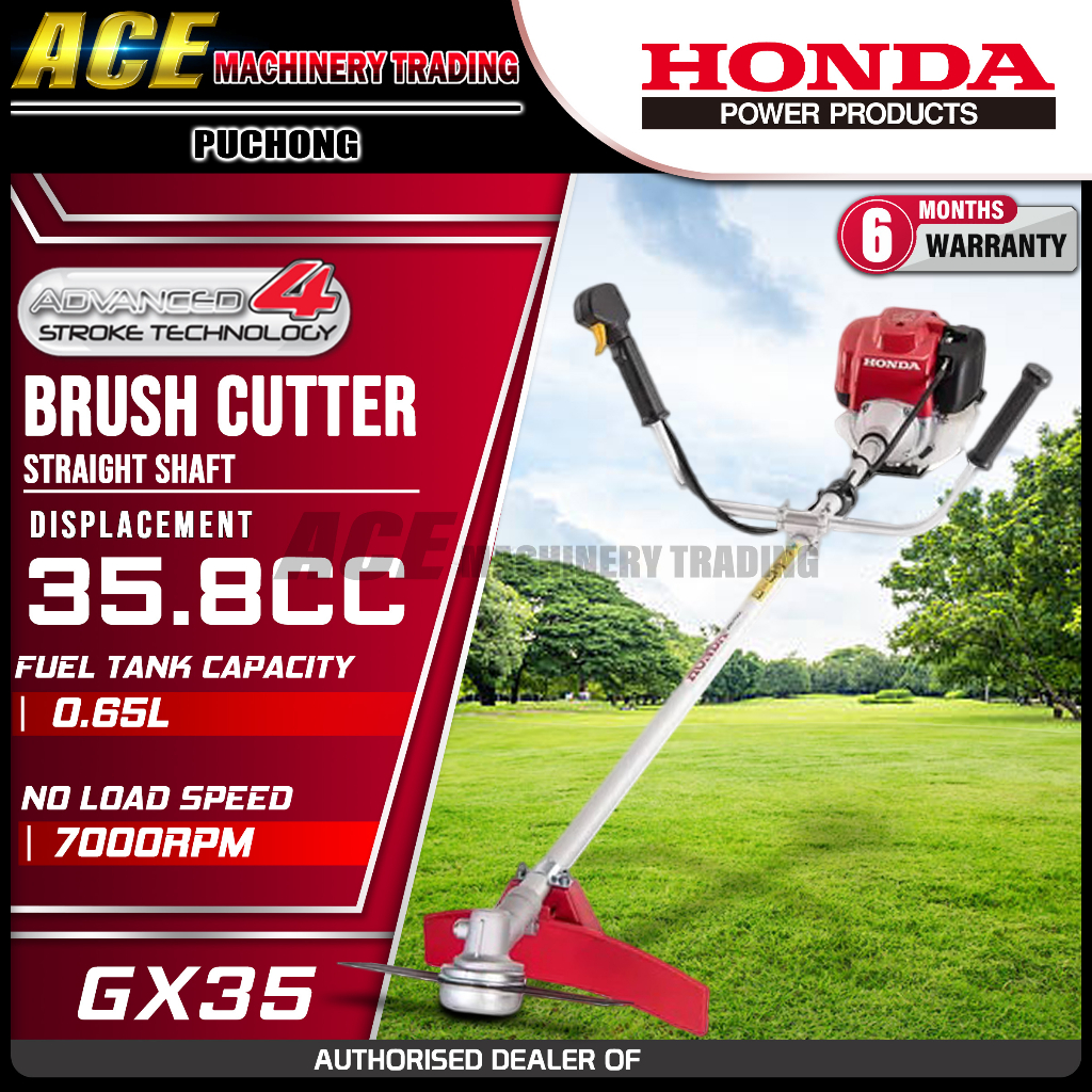 Honda Gx35 Straight Shaft Brush Cutter Grass Cutter 4 Stroke Thailand Made 6 Month Warranty