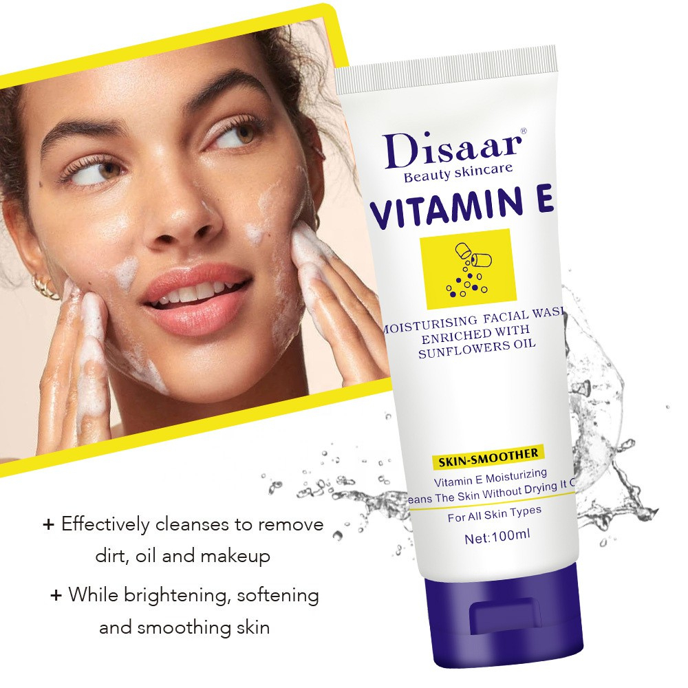 DISAAR Vitamin E Sunflower Oil Moisturizing Face Wash 100ml | Shopee ...