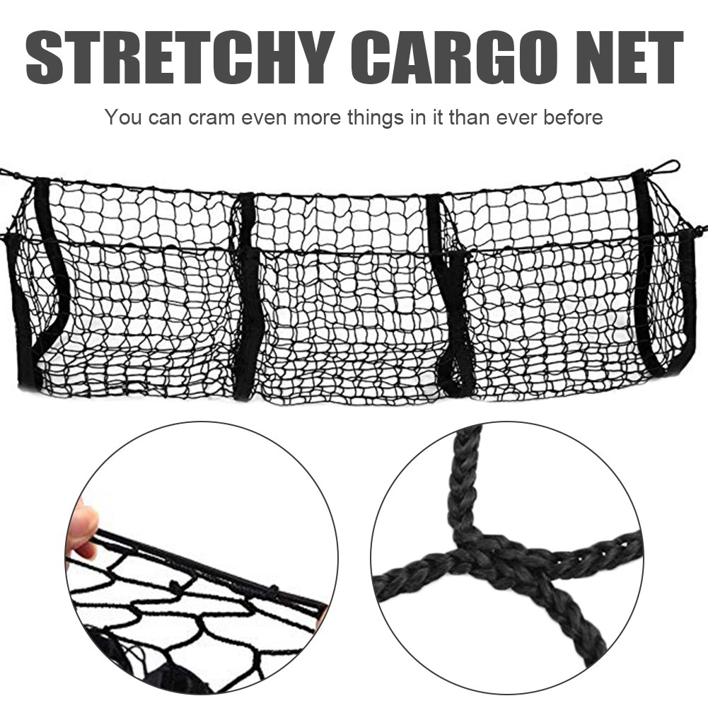 Universal Car Trunk Net Trunk Net Bag Three Grid Luggage Three ...