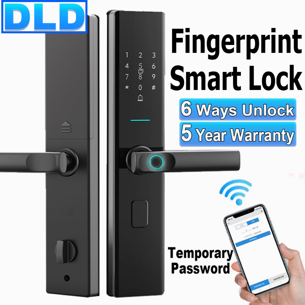 5 Years Warranty Smart Door Lock Set With Fingerprint Electronic Door