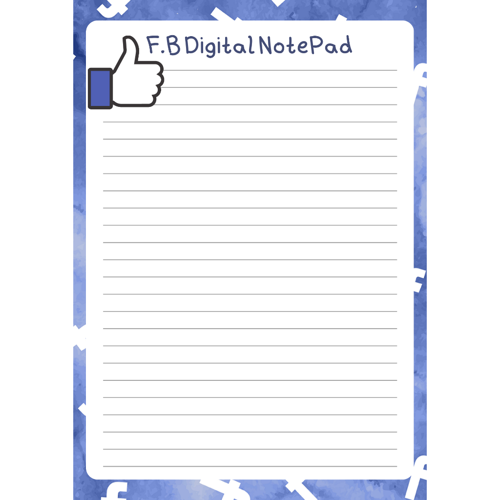 Blue Design ENotepad Best For Study (Printable and Customizable