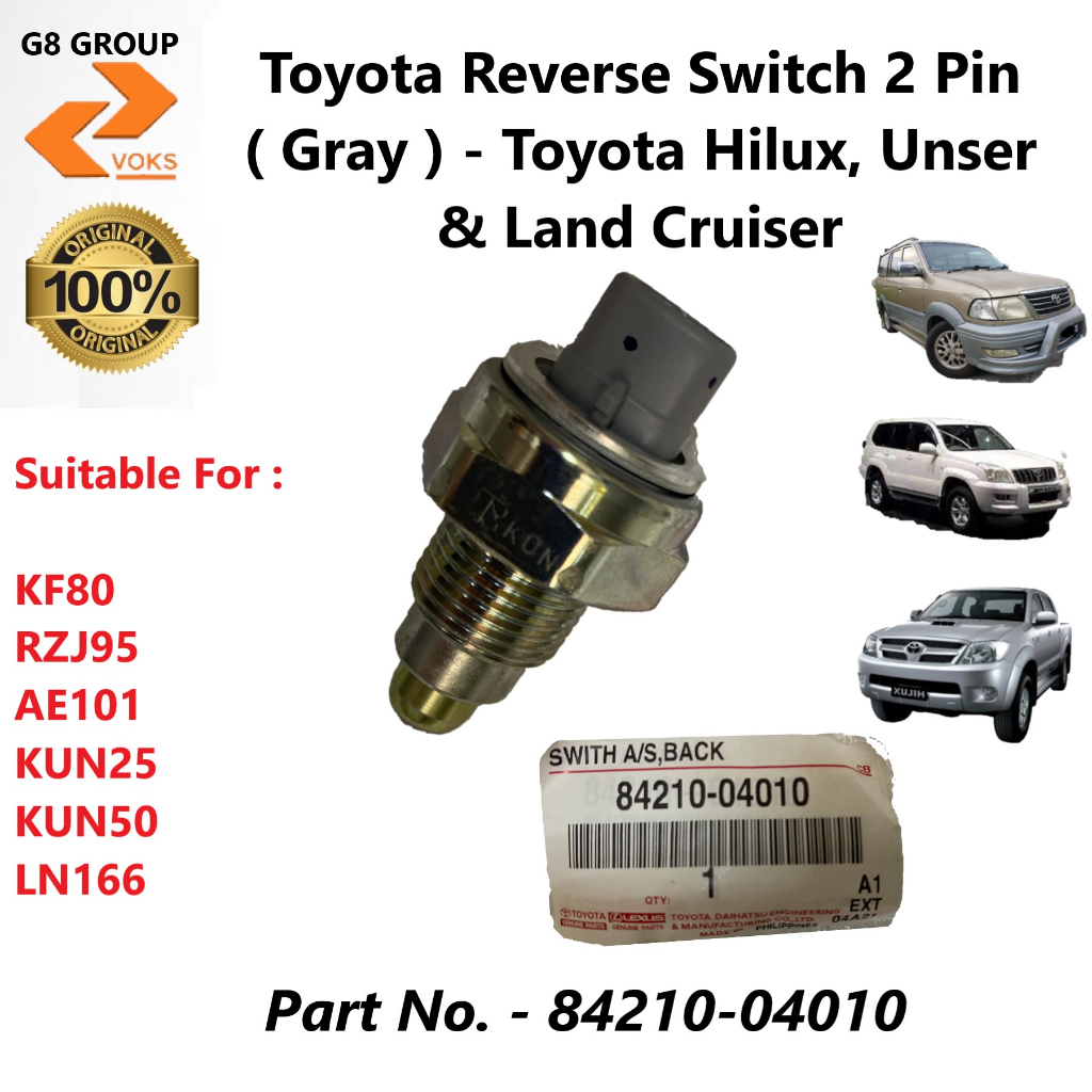 Toyota Reverse Switch 2 Pin ( Gray ) Toyota Hilux, Unser & Land