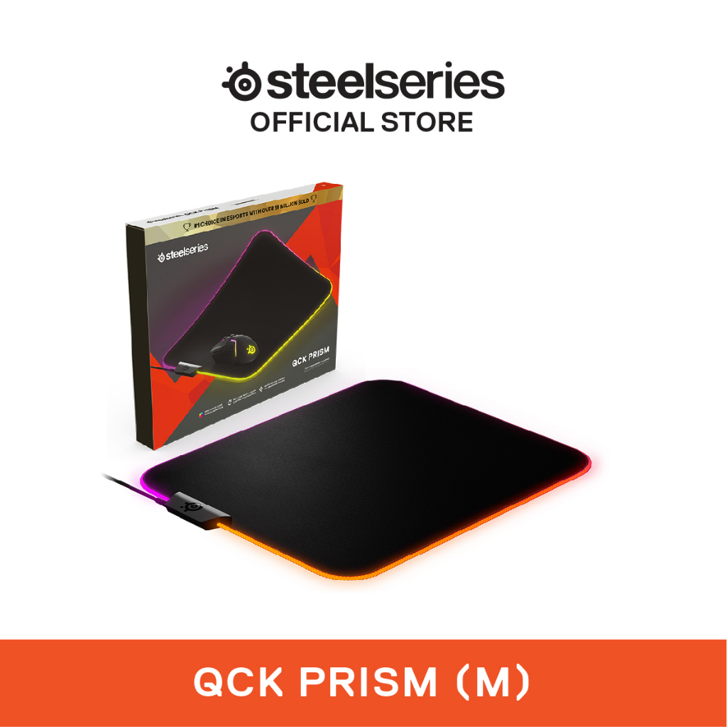 SteelSeries QcK Prism Cloth Gaming Mouse Pad with 2-Zone RGB