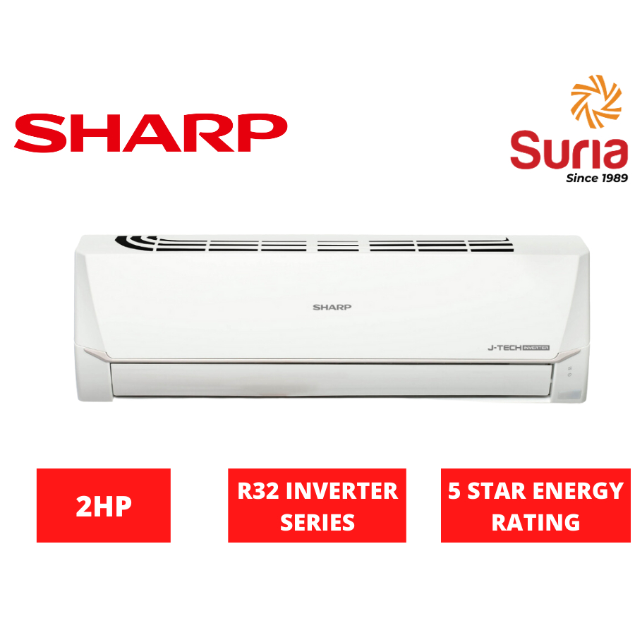 (Free Delivery)Sharp 1.0HP/1.5HP/2HP R32 J-Tech Inverter Air ...