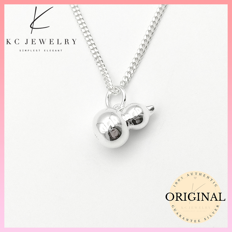 KC Jewelry S999 Pure Silver Solid Gourd Pendant Shopee Malaysia