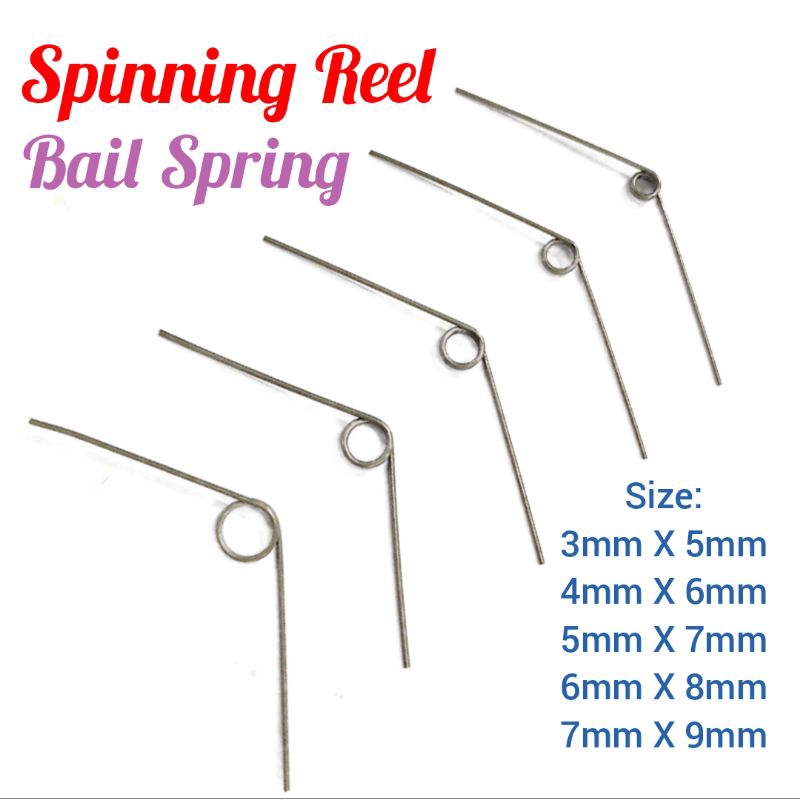 Spinning Reel Stainless Steel Bail Spring/Wire Spring Spare Part DIY ...