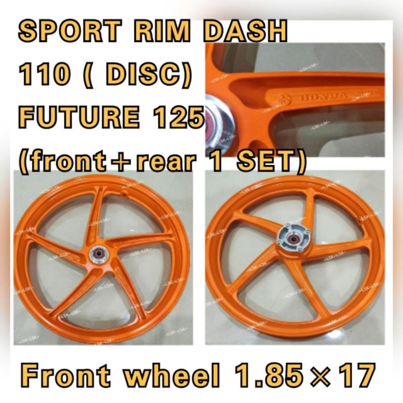 Sport rim DASH 110 ( disc ) future 125 ( front + rear disc 1 set ...