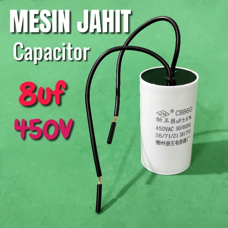 8uf 450V Sewing Machine Capacitor mesin jahit industri industry sewing