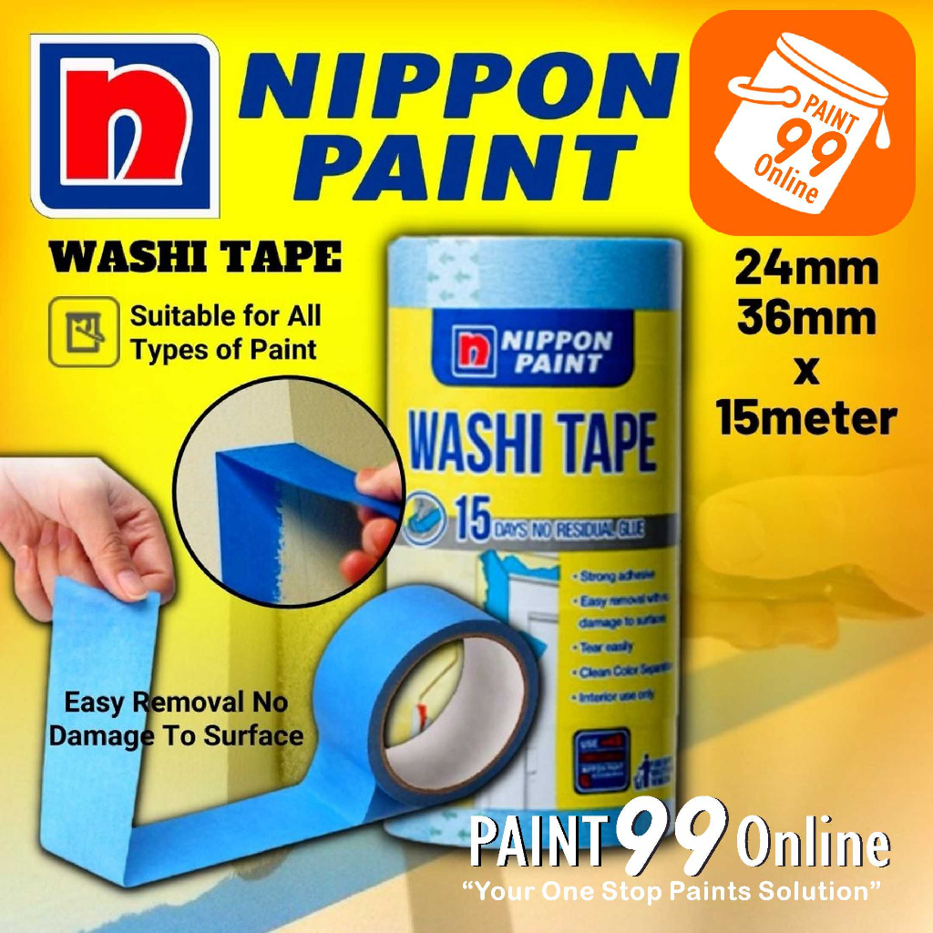 Nippon Paint Washi Tape (24mm/36mm x 15meter) Painting Tools Masking