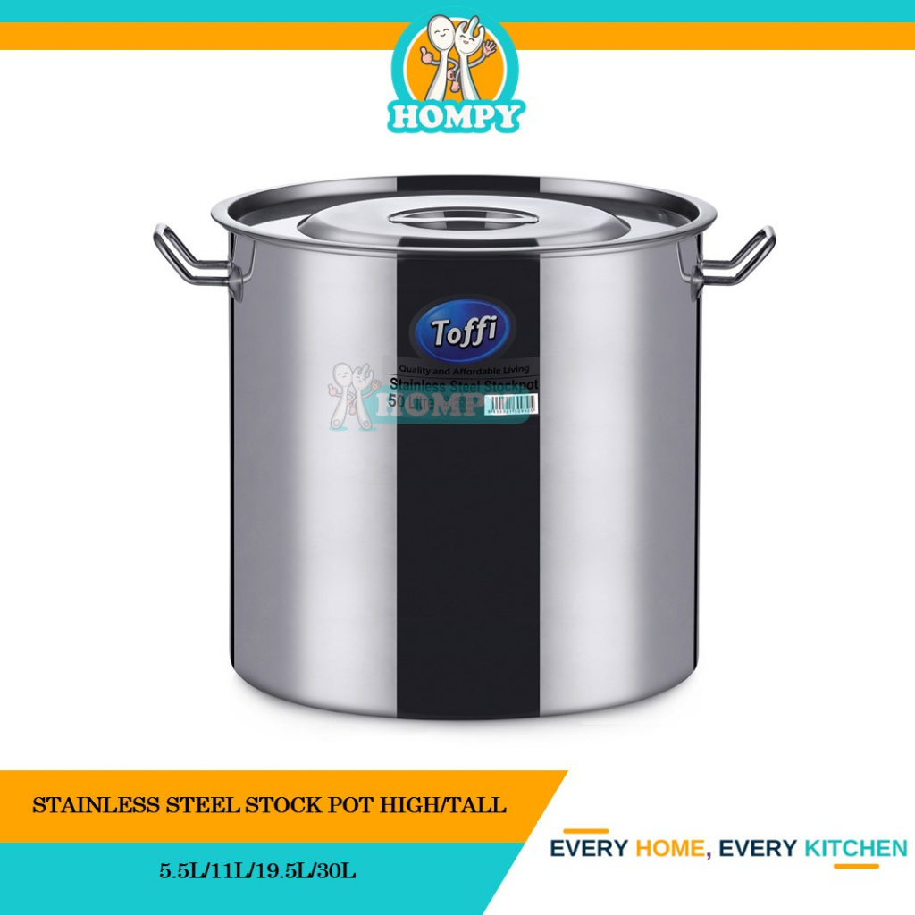 STAINLESS STEEL C3200 SERIES HIGH STOCK POT TALL STOCK POT WITH LID (5