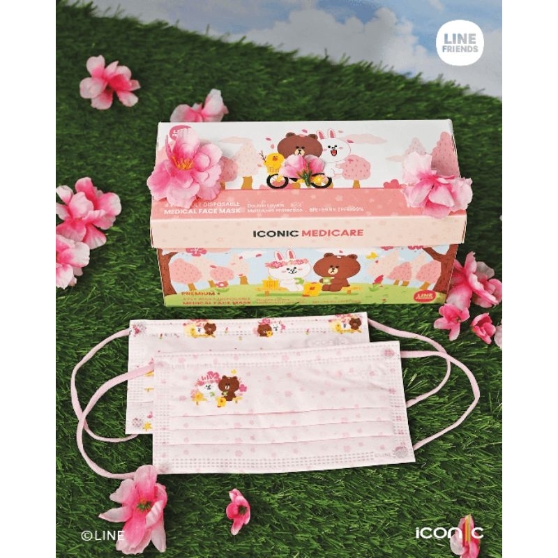 Iconic[4ply Adult] Blooming Days Line Friends Adult Medical Face Mask ...
