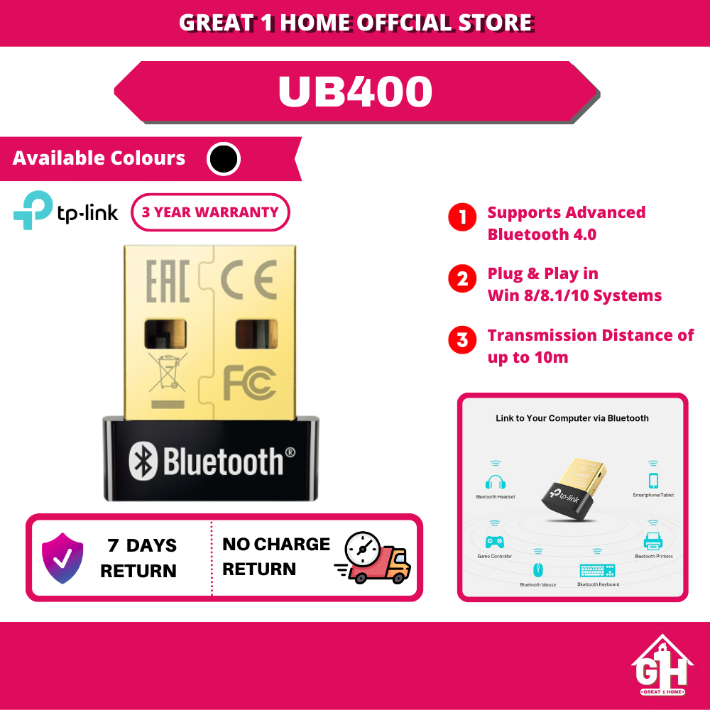 TP-Link UB400 / UB4A / UB500 Wireless Bluetooth 4.0 / 5.0 Nano USB ...