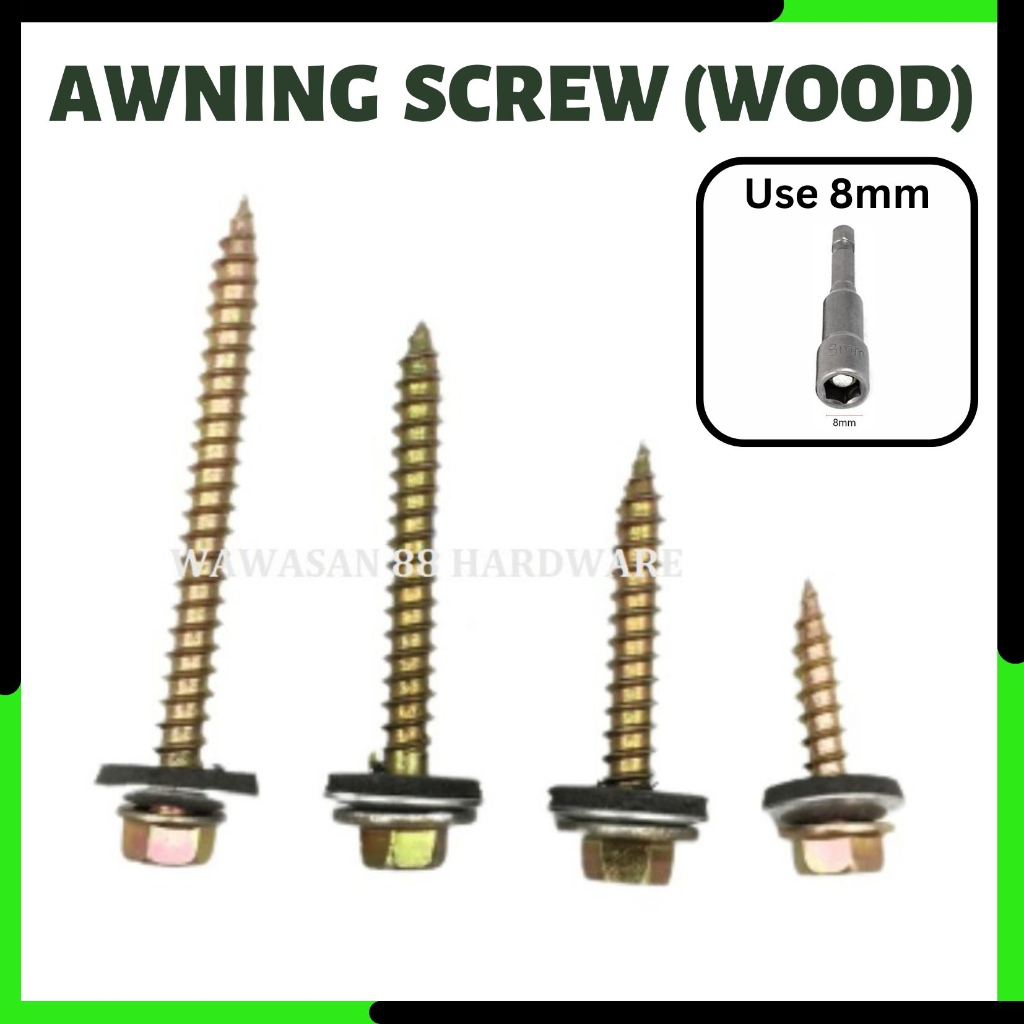 For Wood Hex Head Roofing Self Drilling Screw Awning Screw With Washer