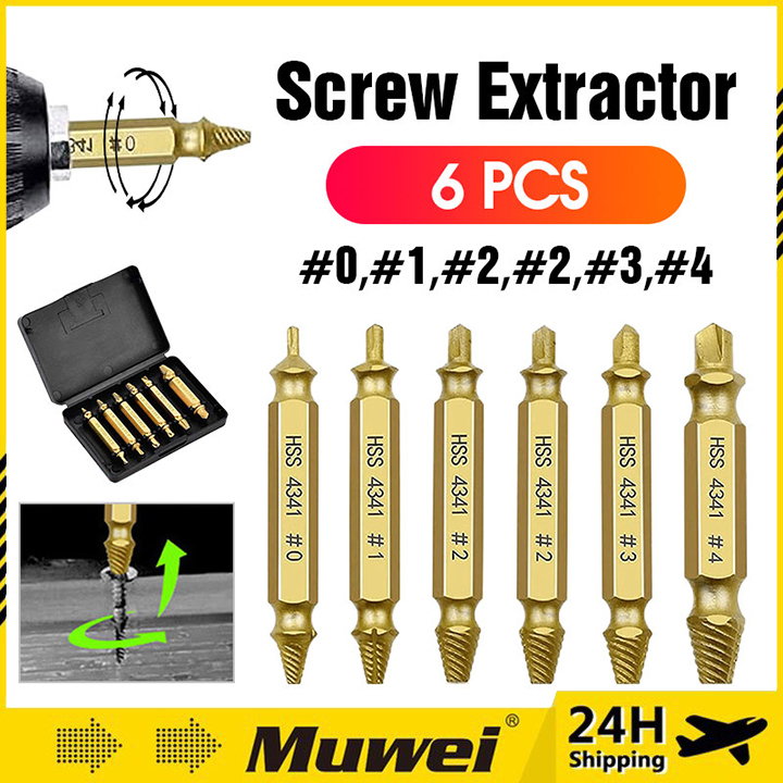 Damaged Screw Extractor Drill Bit Screw Extractor Bolt Remover Tools Screw Remover Set Remove