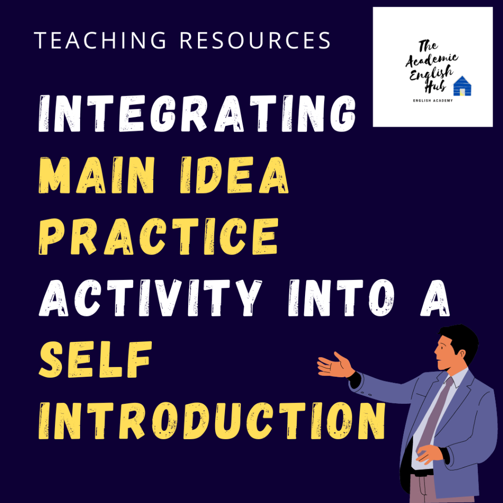 [ PPT Teaching Slides ] Practicing Main Idea through a Self