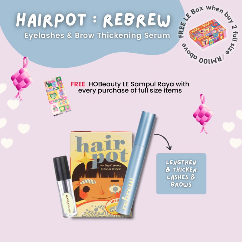 HAIR POT REBREW Micro rebrew THE MORAL DILEMMA FAERY CURLER EYELASH SERUM BREW HAIRPOT Shopee