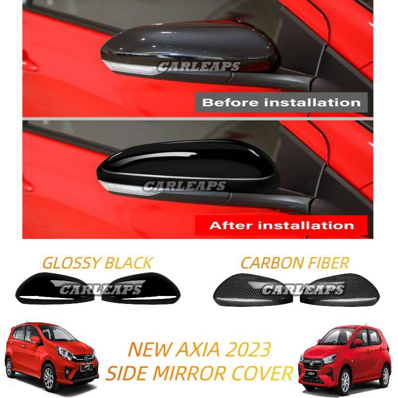 perodua axia 2023 new car side mirror cover accessories Shopee Malaysia