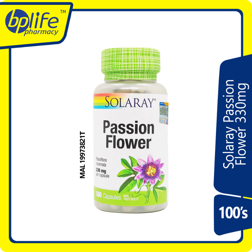 Solaray Passion Flower 100 capsules 330mg Shopee Malaysia