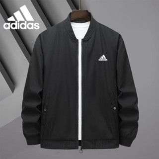 Delivery In 2 Days Adidas Spring Autumn Stand Collar Casual Jacket Solid Color Baseball Sports Coat for Men