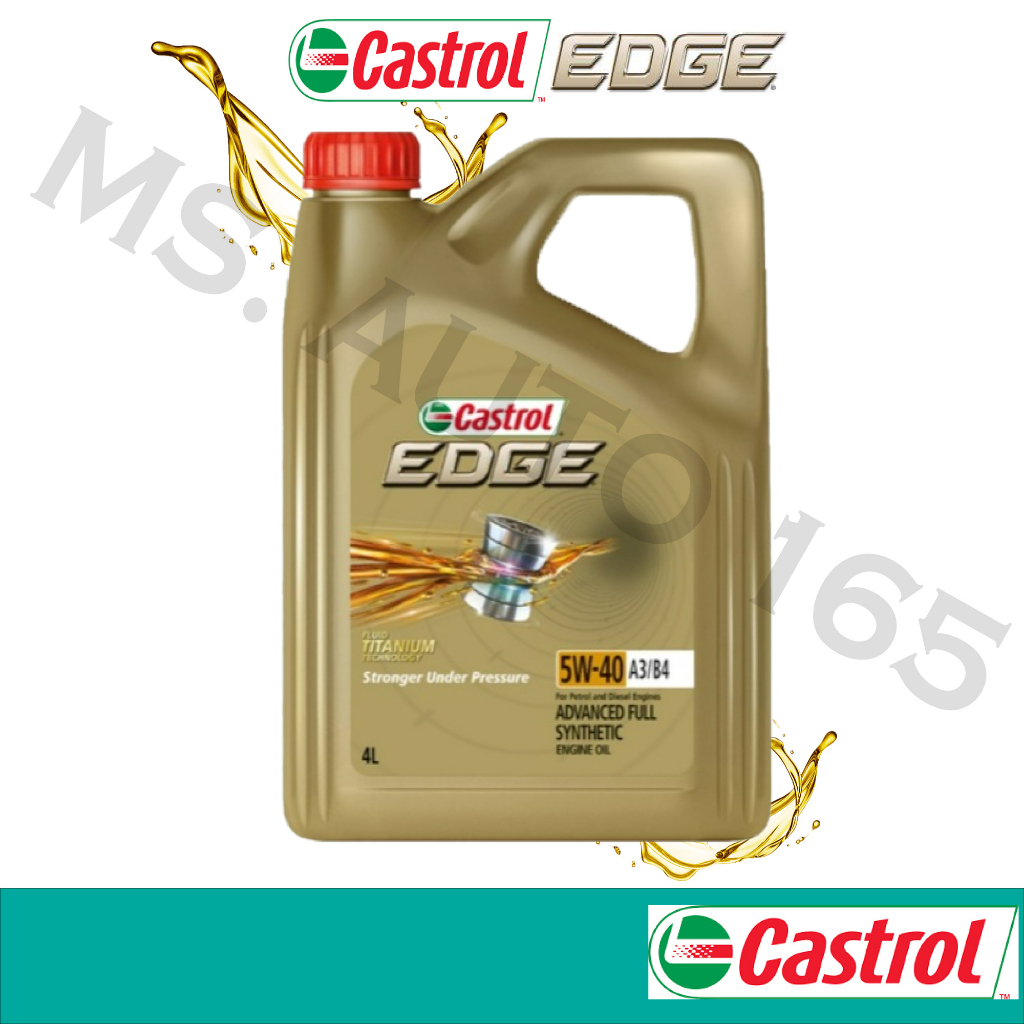 CASTROL 5W40 ENGINE OIL EDGE 4L MINYAK HITAM FULLY SYNTHETIC 5W40