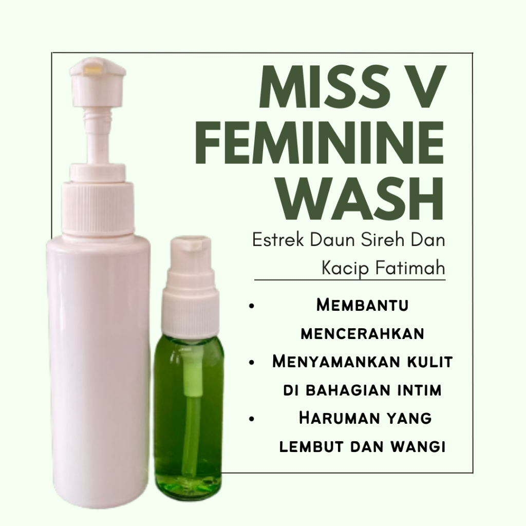 V SIREH + KACIP FATIMAH Feminine Wash Wangi Pencuci Miss V Cerah Ketat