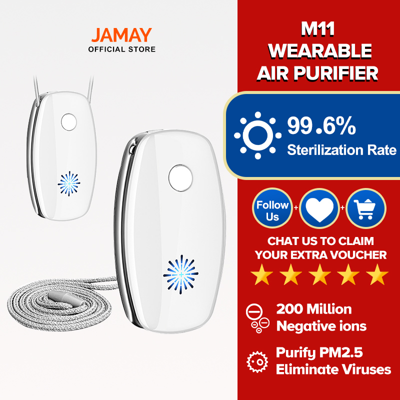 JAMAY Personal Portable Air Purifier Necklace Mini Ionizer Necklace 200 Million Negative Ion Low