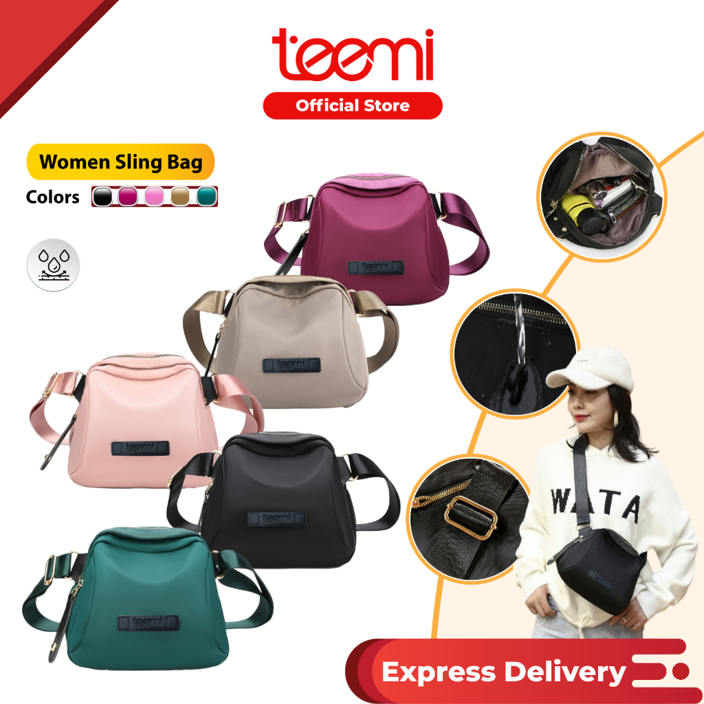 TEEMI Women Korean Hobo Style Sling Bag Nylon Water Resistant Crossbody
