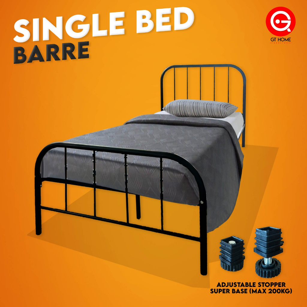 READY STOK KEDAH Katil Single/Single Bed Frame/Katil hostel/Metal Bed/Bed Base/Katil Single Besi